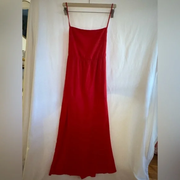 Show Me Your MuMu Julia Maxi Dress - Red Linen - Picture 6 of 13